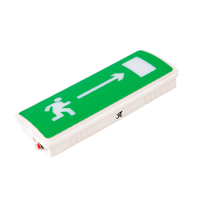 Cветильник аварийного освещения PL-0131A с эвакуационной пиктограммой Человек вправо в дверь (пост. и/или непост. (AC/DC) режимы свечения, зел.ф.)