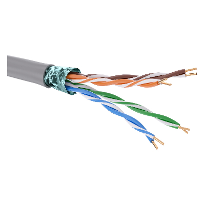 Витая пара F/UTP 4 пары CAT 5E нг(А)-LS серый катушка 305м