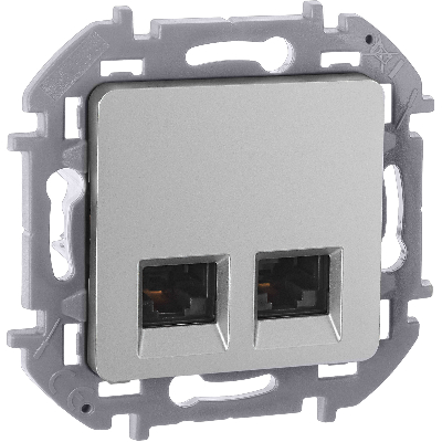 INSPIRIA розетка двойная RJ 45  категория 5e  UTP  алюминий