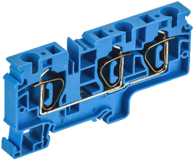 ARMAFIX Клемма пружинная CX10-3 BU 10мм2 трехконтактная синяя IEK