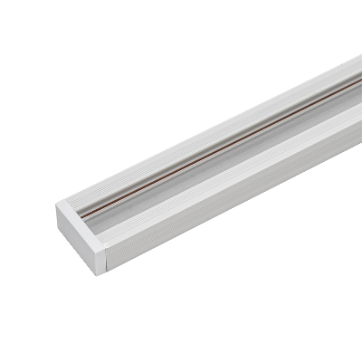 Шинопровод белый (пластик) 2м PTR P 2M-WH с токоподводом и заглушкой