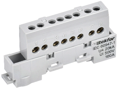 TEKFOR Шина L фаза изолированная на универсальном держателе 6х9-8-Ср IEK