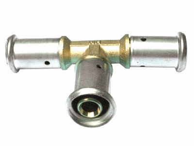 Тройник пресс 20х20х20 равнопроходной, латунь