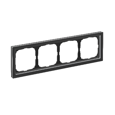 ARTGALLERY PURE 4-постовая РАМКА, МАТОВОЕ ОРГАНИЧЕСКОЕ СТЕКЛО ЧЕРНЫЙ