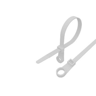 Хомут-стяжкa нейлоновая под винт 100x3,6 мм, белая, упаковка 100 шт, REXANT