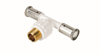 Тройник НР, ПВДФ пресс (белый), 32x3/4x32