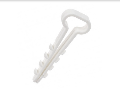 Дюбель-хомут 6-12 мм нейлоновый для плоского      кабеля белый