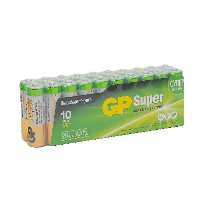 Батарейка алкалиновая GP Super Alkaline 15А АA - 20 шт. в пленке