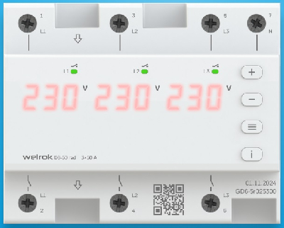 Реле напряжения welrok D6-50 red