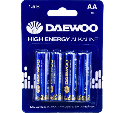 Элемент питания LR 6 (AA) DAEWOO Energy Alkaline блистер, 4 шт.
