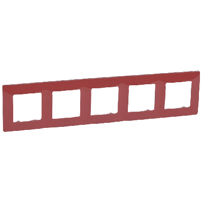 ETIKA Рамка 5 постов красная