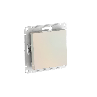 ATLASDESIGN 1-клавишный ВЫКЛЮЧАТЕЛЬ, сх.1, 10АХ, быстрозажимные клеммы, ЖЕМЧУГ