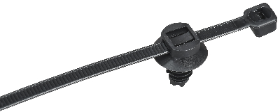 Хомут P6.6 с креплением на ёлочку чёрный 4,8х200мм IEK