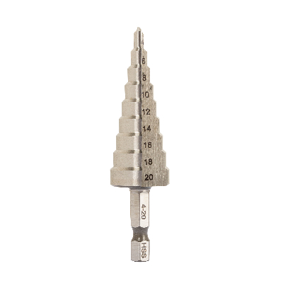 Сверло ступенчатое Р6М5 с шестигранным хвостовиком 4-20 мм