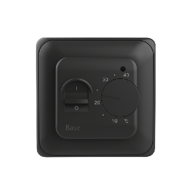 Терморегулятор Ридан Base для теплого пола,  с датчиком температуры на проводе, черный, 16А