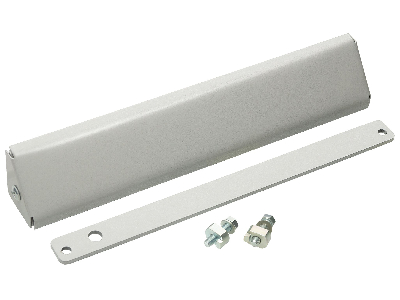 Комплект монтажа для крепления замка AL-200 на L-образном уголке с декоративным кожухом и планкой М200, цвет серый