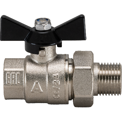 Кран шаровой полнопроходной с полусгоном 1' ВН/НР бабочка