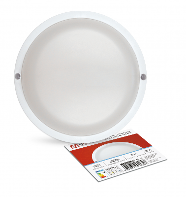 Светильник светодиодный герметичный СПП 1565-КРУГ 15Вт 6500К 1350Лм IP65 140мм IN HOME