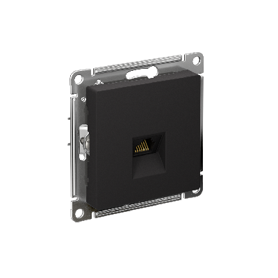 ATLASDESIGN РОЗЕТКА компьютерная RJ45, кат. 6A, механизм, КАРБОН