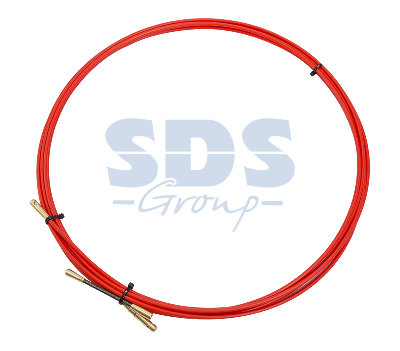 Протяжка кабельная (мини УЗК в бухте), стеклопруток, d=3,5 мм, 3 м, красная