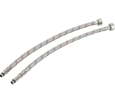 Подводка для смесителей М10х18+М10х35 1/2 100 см нерж сталь пара