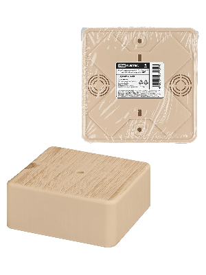 Коробка распаячная КР 100х100х44 ОП сосна IP40, инд. штрихкод