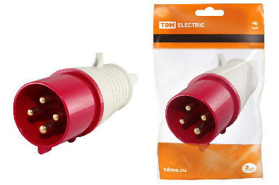 Вилка 024 3Р+РЕ 32А 380В IP44