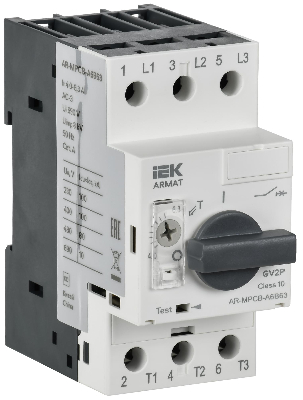 Автоматический выключатель защиты двигателя ARMAT A6 GV2P 4-6,3А IEK