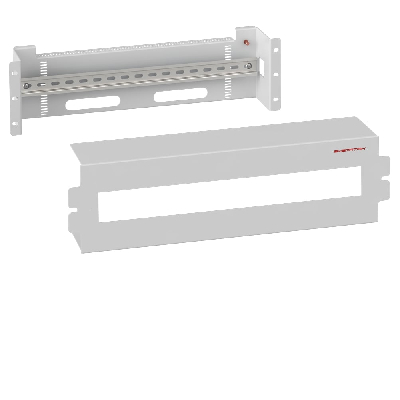 Корпус-панель с DIN-рейкой. 19 дюймов. 3U. 22 места. цвет серый (RAL 7035)