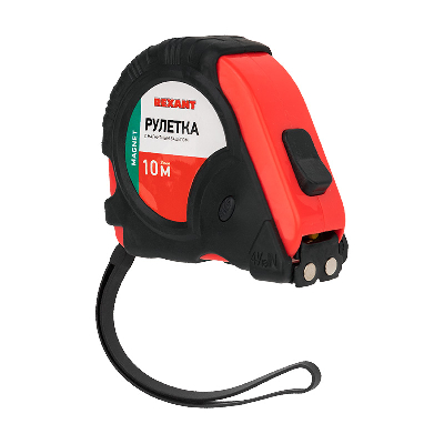 Рулетка измерительная прорезиненный корпус, магнитная , 10 м х 25 мм