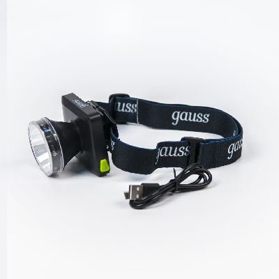 Фонарь светодиодный налобный 5 Вт 100 лм черный IP64 аккумуляторныйуляторный Li-ion 3000мАч диммируемый GFL