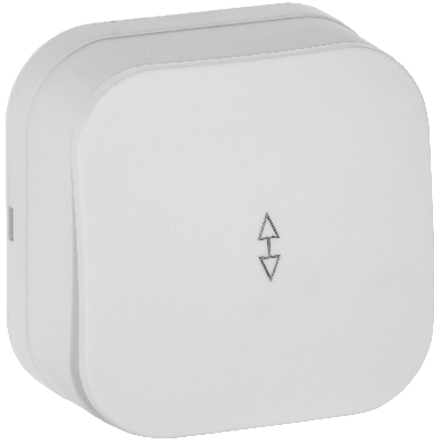 GLORY Выключатель 1-клавишный для открытой установки проходной 10А ВСп10-1-0-ХБм белый матовый IEK