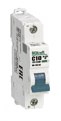 Выключатель автоматический 1P C кривая 10A 250В DC ВА-105
