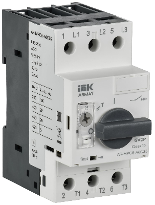 Автоматический выключатель защиты двигателя ARMAT A6 GV2P 18-25А IEK