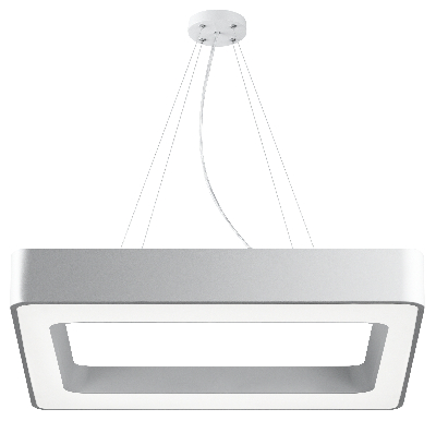 Светильник подвесной светодиодный 60Вт 5500Лм 4000K IP40 600х80 белый Geometria Quadro SPO-161-W-40K-060 драйвер внутри