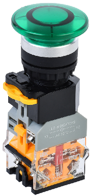 Кнопка D8-11MD ''Грибок'' d=22мм 1з+1р с подсвет. зеленая