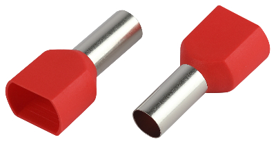 Наконечник-гильза с изолированным фланцем (упаковка 50 шт.) NO-225-107 (двойной) НШвИ(2) 10,0-14