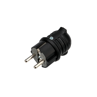 Вилка угловая влагозащищенная, с/з, 16 А, IP44 каучук, REXANT