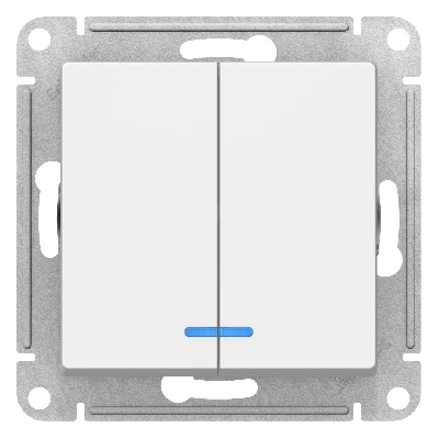 ATLASDESIGN 2-клавишный ВЫКЛЮЧАТЕЛЬ с подсветкой, сх.5а, 10АХ, механизм, ЛОТОС