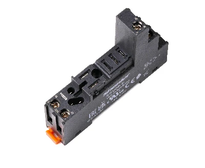 Цоколь SRU08-E  10A(300V), черный, на рейку DIN35-панель, для RFT2CO