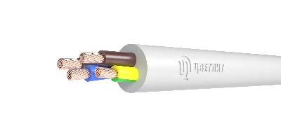 Провод ПВС 3х1,5+1х1,5 белый